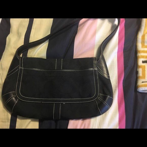 Coach Small Signature Black Hobo Bag - Picture 2 of 3