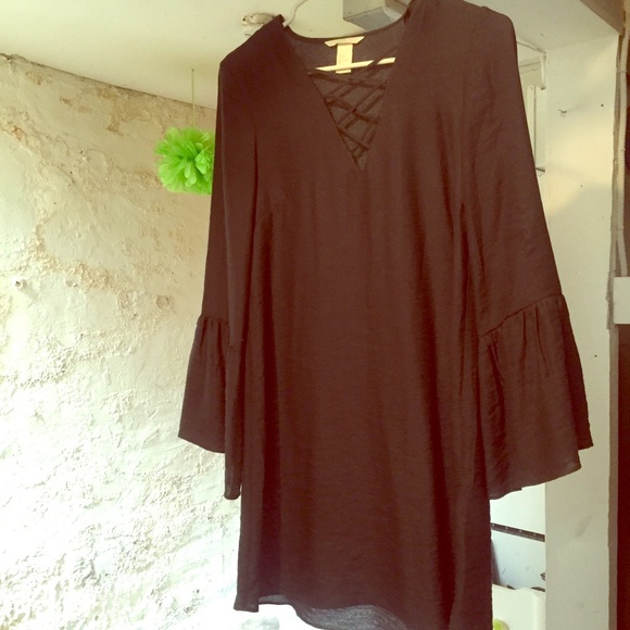 Navy blue bohemian dress