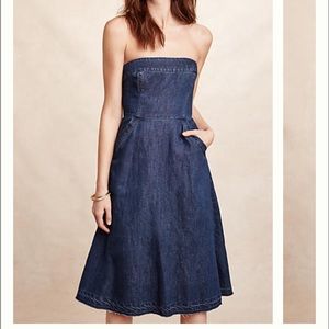 Strapless Denim A line dress