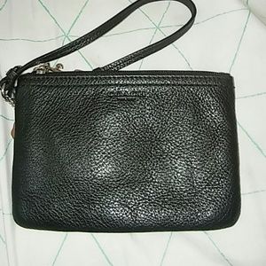 Coach leather wristlet