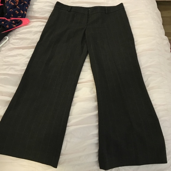 Wide leg trousers with subtle cream & maroon check
