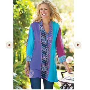 Soft Surroundings Bali Batik Top