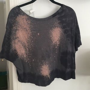 Pink and gray tie die tee!💓