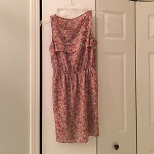 Pink day dress with sheep pattern
