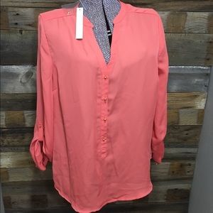 Lauren Conrad 3/4 sleeve corral top