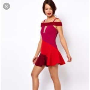 NWOT THREE FLOOR Fuchsia Off-Shoulder Dress