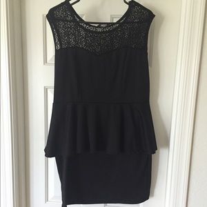 Black Peplum Dress