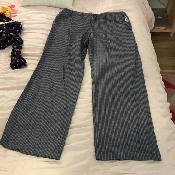 Wide leg chambray summer pants