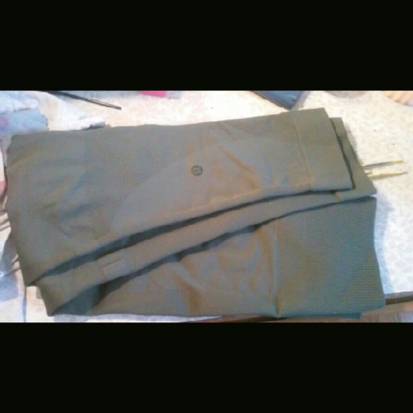Never worn. Olive green lululemon workout pants..