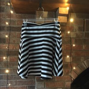 Striped skater skirt