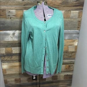 Light Green Long Sleeve Eddie Bauer Cardigan