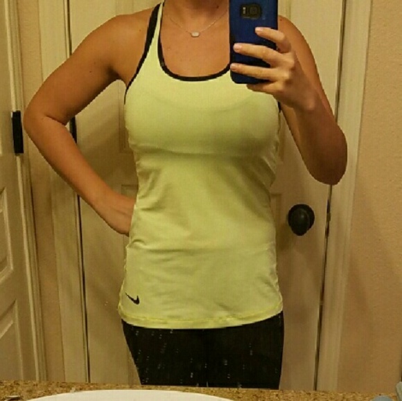 Yellow nike tank top