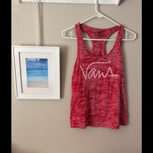 Vans logo racer back tank top