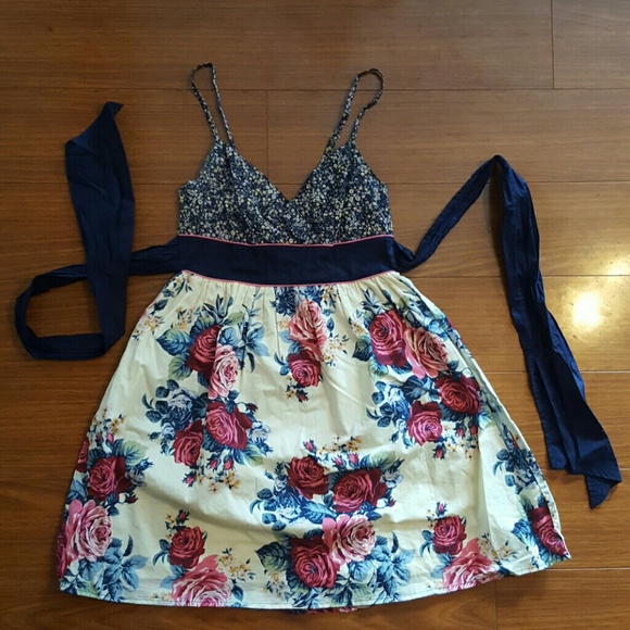 Summer Spaghetti Strap Floral Dress