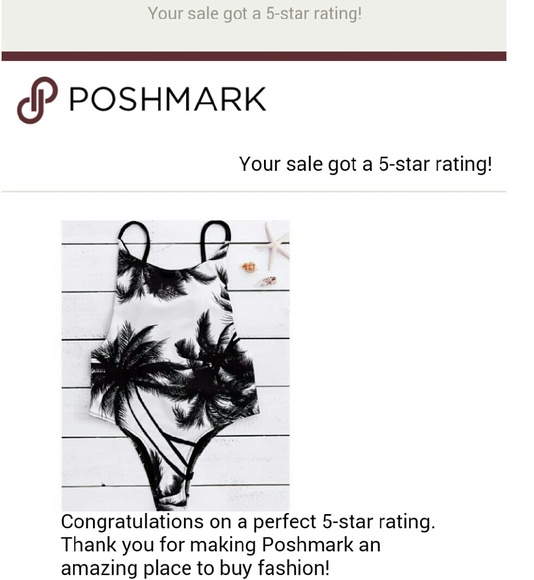 Coming Back🎉Black/White Palm Tree Floral 1 Piece - Picture 4 of 4