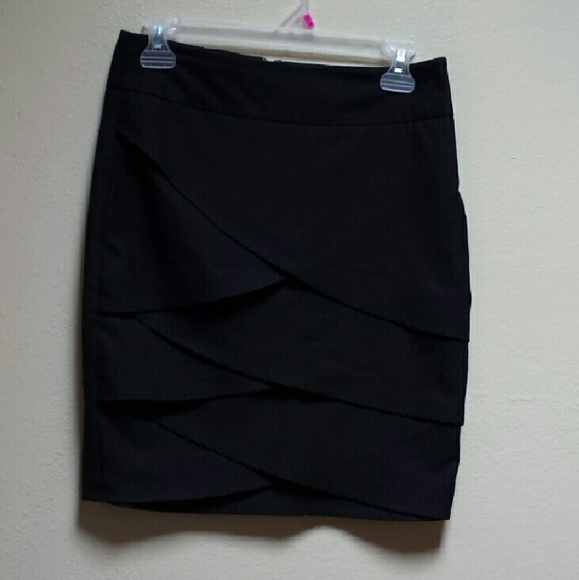 A.BYER Dresses & Skirts - Black ruffled pencil skirt
