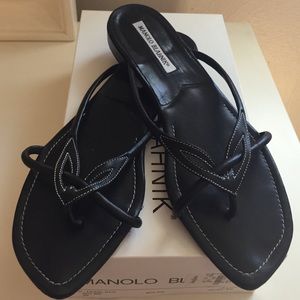 Manolo Blahnik Black Sandals
