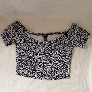 Snow Leopard Crop Top