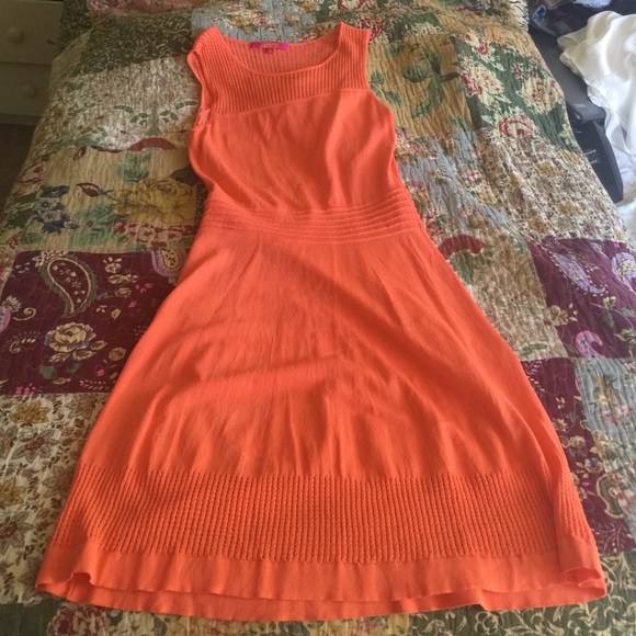 Catherine Malandrino Orange Midi Dress 🍇