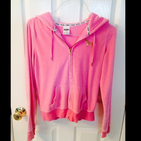 PINK Victoria's Secret Tops - PINK Victoria's Secret Velour Sweatshirt