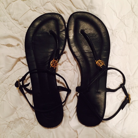 Tory Burch black leather sandals