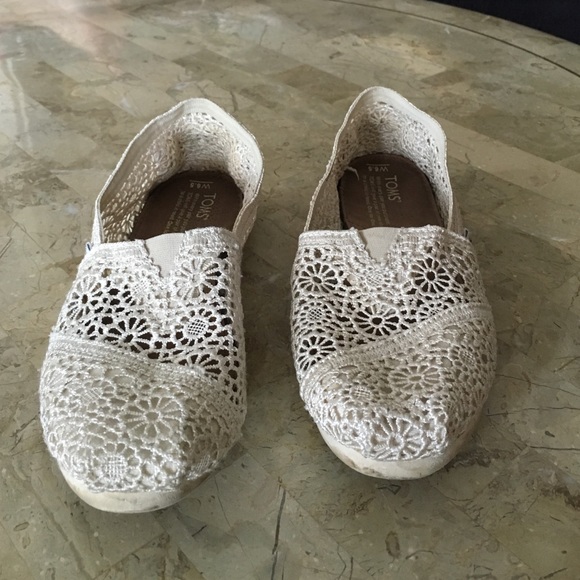 White Lace TOMS