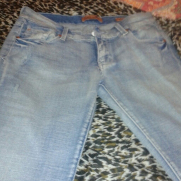 A PAIR OF " 7 FOR ALL MANKIND" DENIM JEANS - Picture 3 of 4