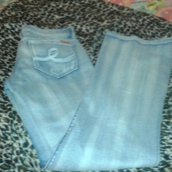 A PAIR OF " 7 FOR ALL MANKIND" DENIM JEANS - Picture 4 of 4