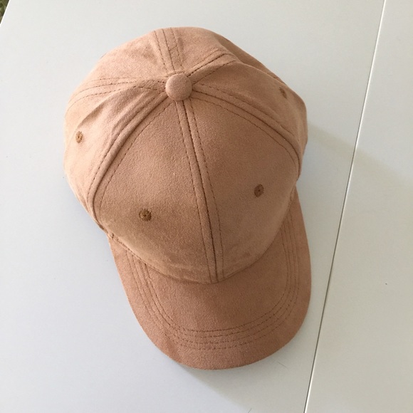 Restocked • Tan Faux Suede Caps • - Picture 2 of 3