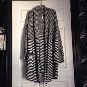 Stripe long cardigan