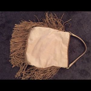 Tory Burch Fringe Leather Bag brown tan