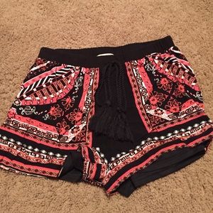 Knit printed shorts