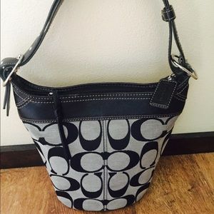 Authentic COACH Signature Bucket Shoulder Bag