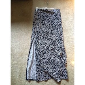 AEO floral slit maxi skirt