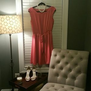 Silky rose colored dress, by Ann Taylor Loft