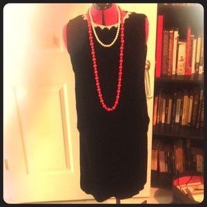 Flapper Inspired Black Velvet Dress