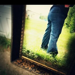 EUC Loft Dark Denim Wide Leg Trouser Denim