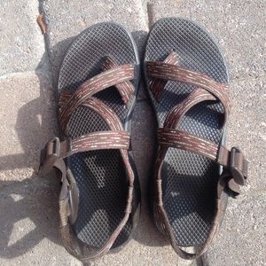 Brown Chaco Sandals with Toe Loop