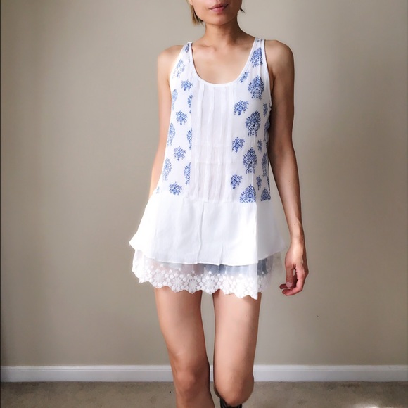 ✳️Sleeveless tunic top with extended ruffle lace - Picture 3 of 4