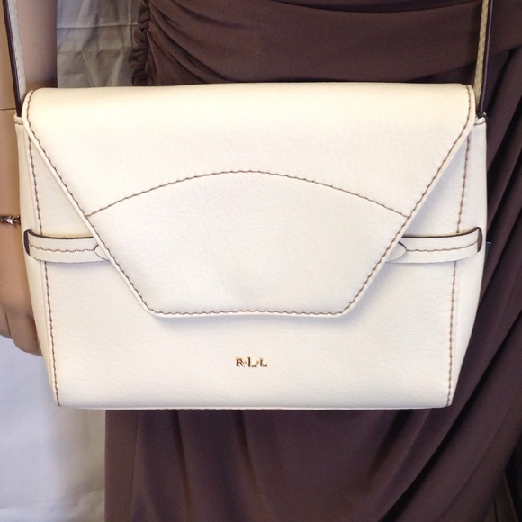 Ralph Lauren Handbags - Ralph Lauren Vanilla leather cross body bag. NWT