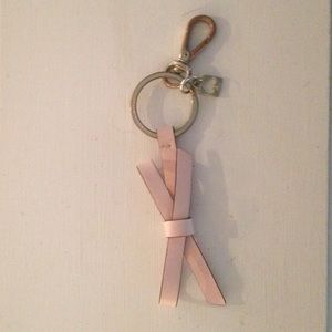 Pink Kate Spade bow keychain