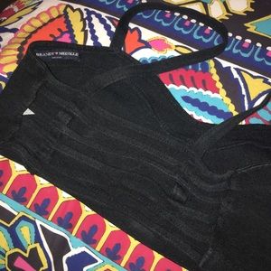 Black Brandy caged bralette