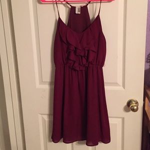 Maroon tassel dress