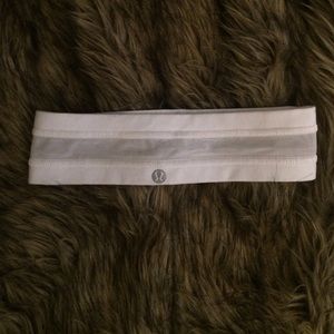 White with mesh lululemon headband