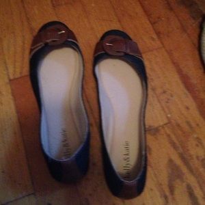 Kelly and Katie denim flats like new!!!