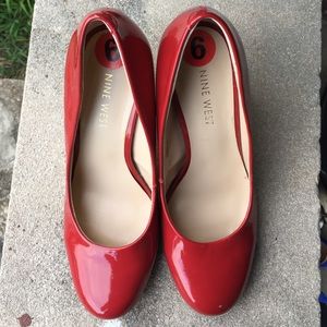 Red Nine West Heels