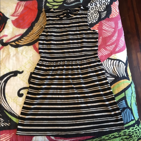 Afternoon black and cream striped dress • Madewell