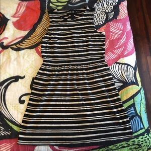 Afternoon black and cream striped dress • Madewell