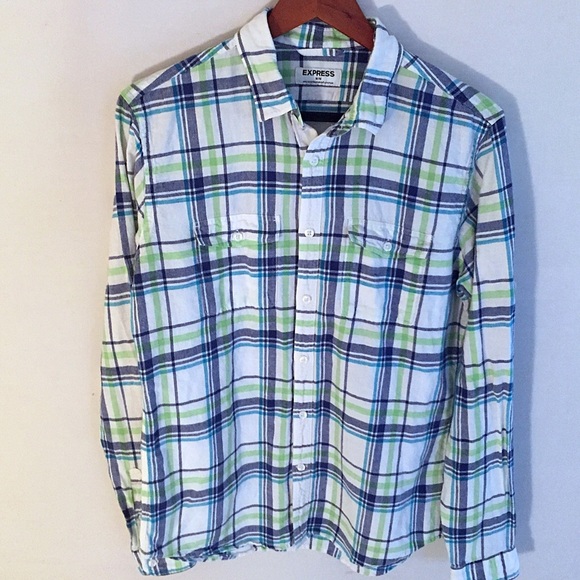 Express Long Sleeve Linen Button Down