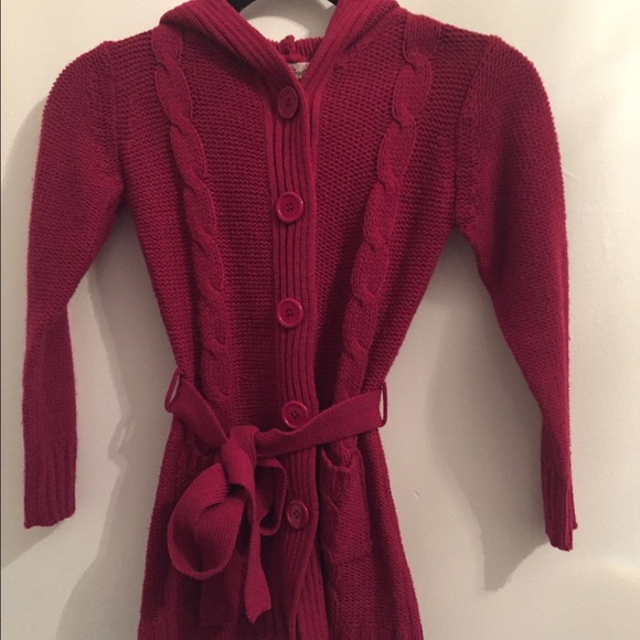 Maroon sweater dress